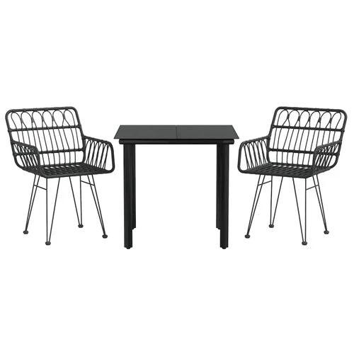 vidaXL vidaXL 7 Piece Garden Dining Set with Weather Resistant Poly Rattan for Outdoor Entertaining - Garden Set