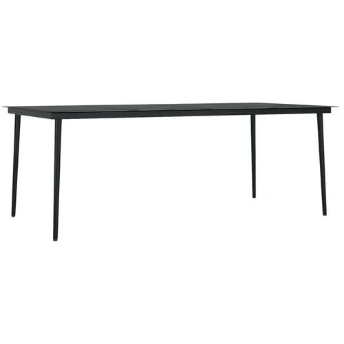 vidaXL vidaXL 3 Piece Garden Dining Set with Sturdy Steel Frame and Easy Clean Glass Top for Outdoor Entertaining - Garden Set