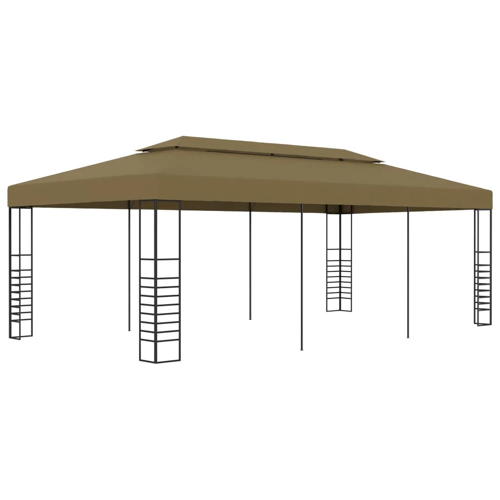 vidaXL Garden Gazebo Powder-Coated Steel 4x3x2.7 m White by vidaXL