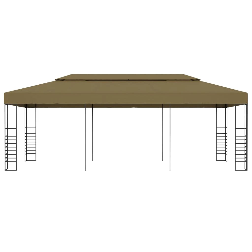 vidaXL Garden Gazebo Powder-Coated Steel 4x3x2.7 m White by vidaXL