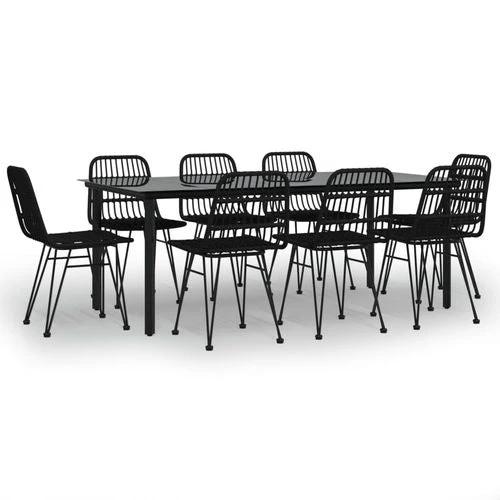 vidaXL 3 Piece Garden Dining Set with Weather Resistant PE Rattan for Outdoor Dining Enthusiasts by vidaXL