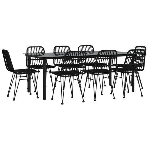 vidaXL 3 Piece Garden Dining Set with Weather Resistant PE Rattan for Outdoor Dining Enthusiasts by vidaXL