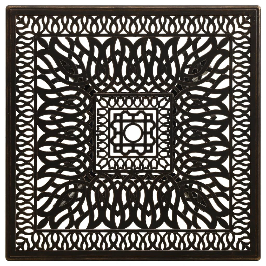 vidaXL vidaXL Garden Table Bronze 90x90x73 cm Cast Aluminium - Garden Table