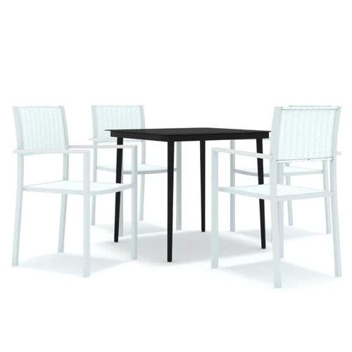 vidaXL 5 Piece Garden Dining Set with Sturdy Steel Frame and Smooth Glass Top for Stylish Outdoor Gatherings by vidaXL