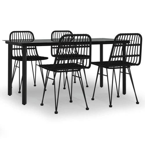 vidaXL vidaXL 3 Piece Garden Dining Set with Weather Resistant PE Rattan for Outdoor Dining Enthusiasts - Garden Set