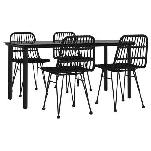vidaXL vidaXL 3 Piece Garden Dining Set with Weather Resistant PE Rattan for Outdoor Dining Enthusiasts - Garden Set