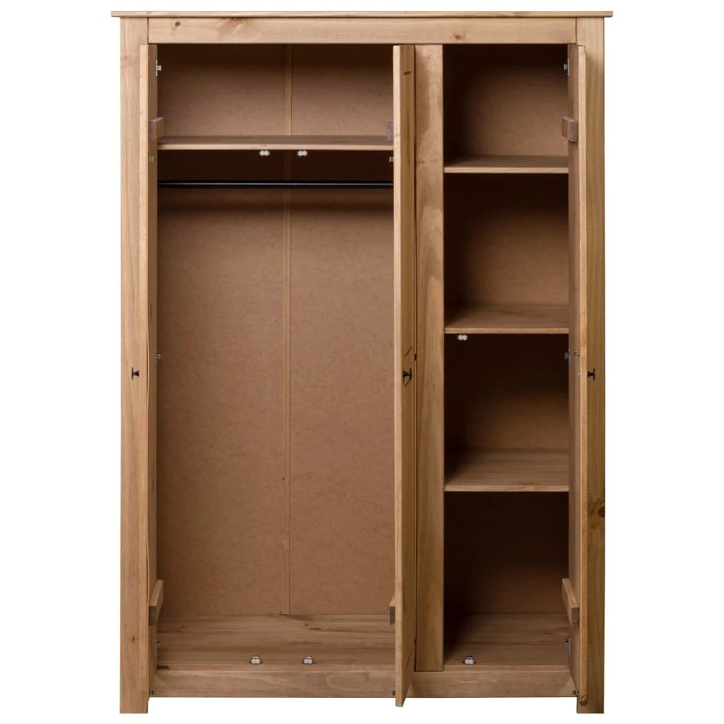vidaXL vidaXL 3-Door Wardrobe 118x50x171.5 cm Pine Panama Range - Wardrobe