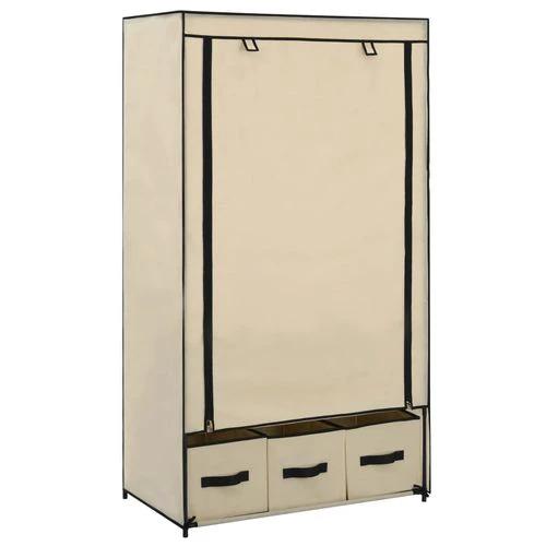 vidaXL vidaXL Wardrobe Cream 87x49x159 cm Fabric - Wardrobe