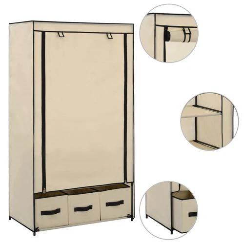 vidaXL Wardrobe Cream 87x49x159 cm Fabric by vidaXL