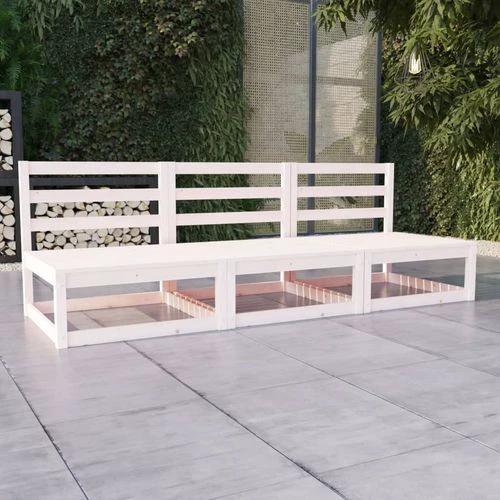 vidaXL Garden 3-Seater Sofa with Modular Design in Solid Pinewood for Outdoor Relaxation and Socializing by vidaXL