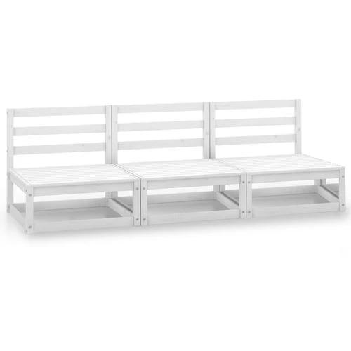 vidaXL Garden 3-Seater Sofa with Modular Design in Solid Pinewood for Outdoor Relaxation and Socializing by vidaXL