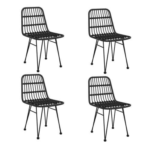 vidaXL VidaXL 5 Piece Garden Dining Set with Weather Resistant Poly Rattan for Stylish Outdoor Entertaining - Garden Set