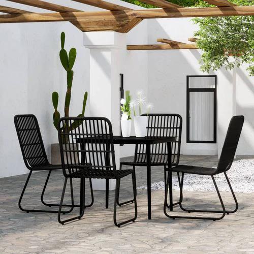 vidaXL vidaXL 3 Piece Garden Dining Set with Sturdy Steel Frame and Easy Clean Glass Top for Outdoor Entertaining - Garden Set