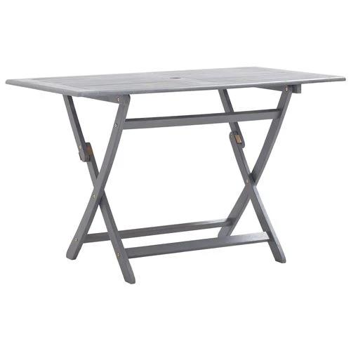vidaXL 5 Piece Garden Dining Set Solid Acacia Wood Grey by vidaXL
