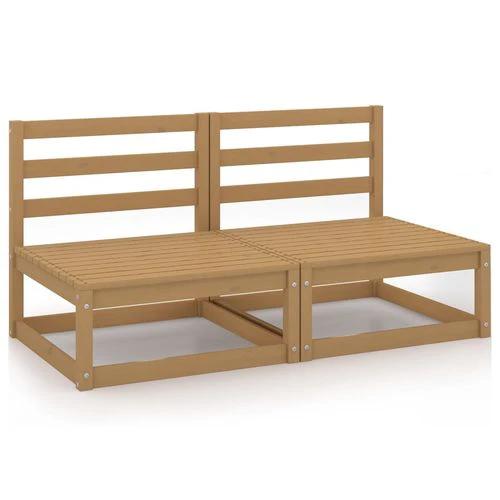 vidaXL vidaXL Garden 2-Seater Sofa Solid Pinewood Modular Design for Outdoor Relaxation - Garden Sofa Sets