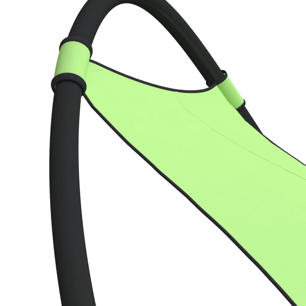 vidaXL vidaXL Rocking Sun Lounger with Wheels Steel & Textilene Fabric Black - Sun Lounger