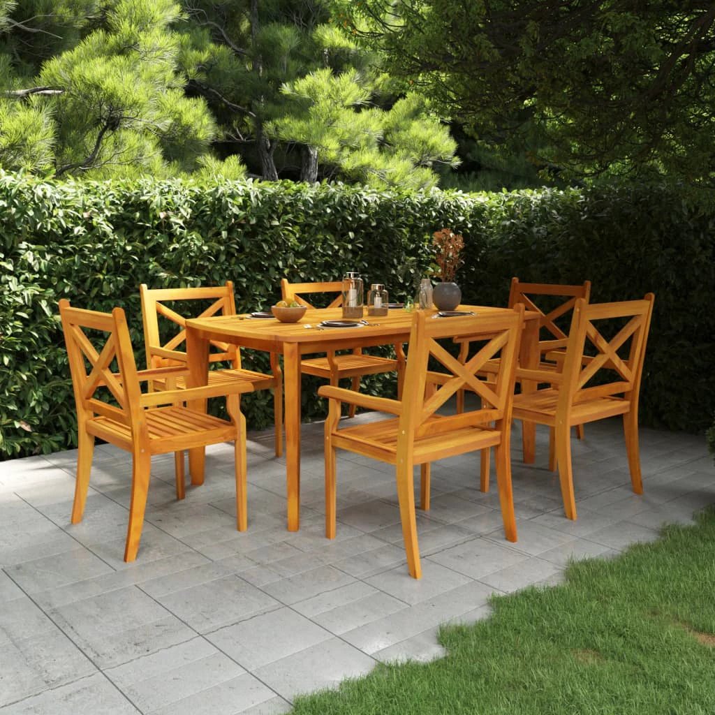 vidaXL vidaXL Garden Table 160x90x75 cm Solid Wood Acacia - Uncategorized Garden Table
