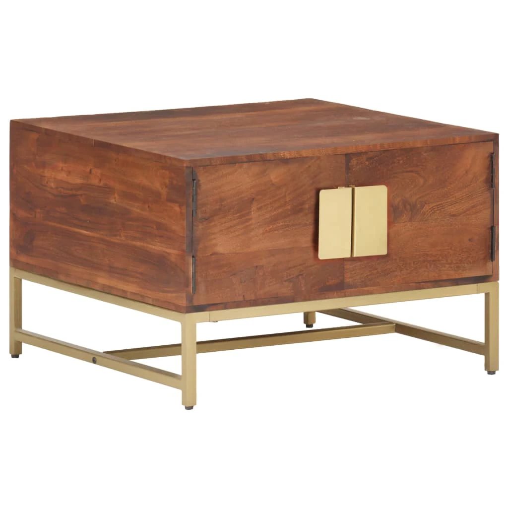 VidaXL Coffee Table 67x67x45 cm Solid Mango Wood Rustic Finish for Living Room Decor by vidaXL