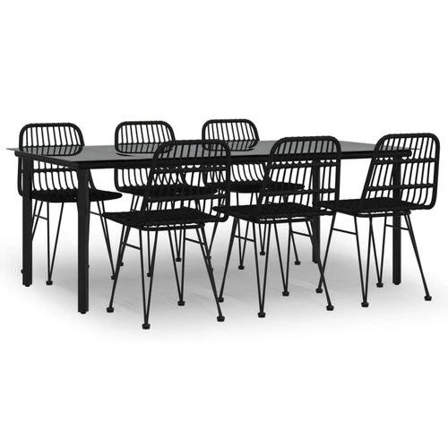 vidaXL vidaXL 3 Piece Garden Dining Set with Weather Resistant PE Rattan for Outdoor Dining Enthusiasts - Garden Set