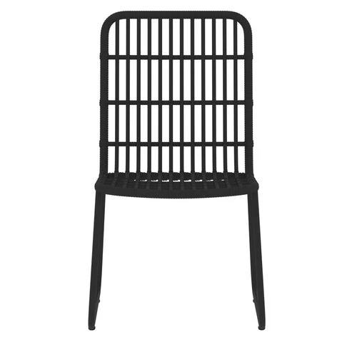vidaXL 3 Piece Garden Dining Set with Sturdy Steel Frame and Easy Clean Glass Top for Outdoor Entertaining by vidaXL