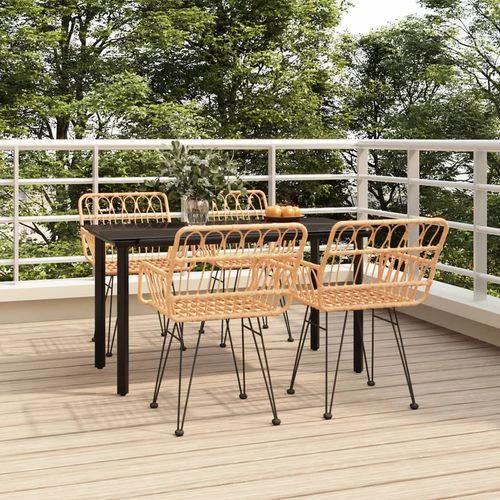 vidaXL vidaXL 7 Piece Garden Dining Set with Weather Resistant Poly Rattan for Outdoor Entertaining - Garden Set