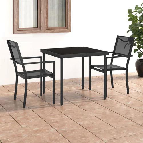vidaXL vidaXL 3 Piece Outdoor Dining Set with Durable Steel Frame and Stylish Design for Garden Enthusiasts - Garden Set