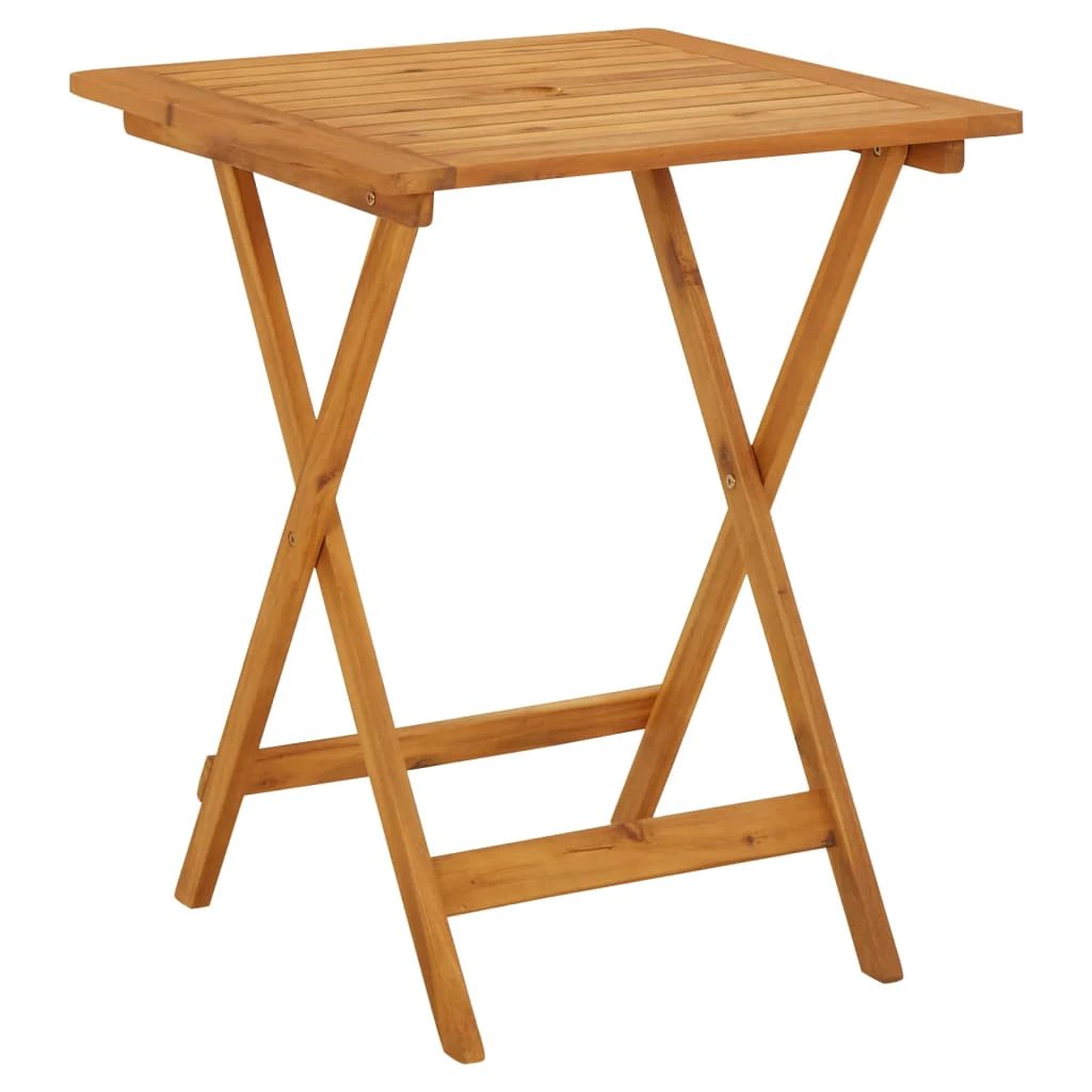 vidaXL Folding Garden Table 60x75 cm Solid Acacia Wood by vidaXL