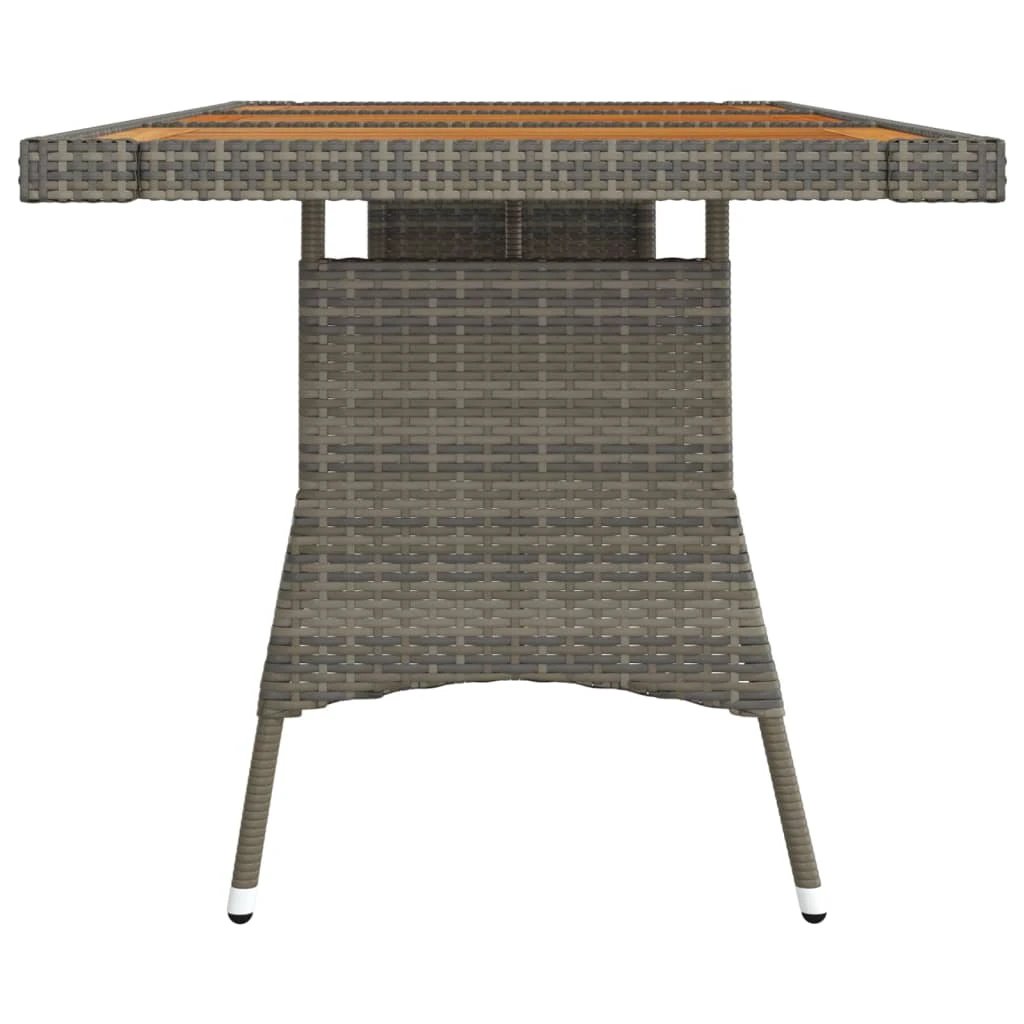 vidaXL vidaXL Garden Table Black 70x70x72 cm Poly Rattan & Solid Acacia Wood - Garden Table