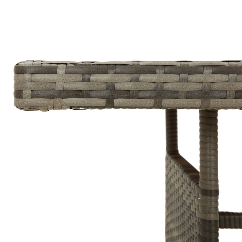 vidaXL vidaXL Garden Table Black 70x70x72 cm Poly Rattan & Solid Acacia Wood - Garden Table