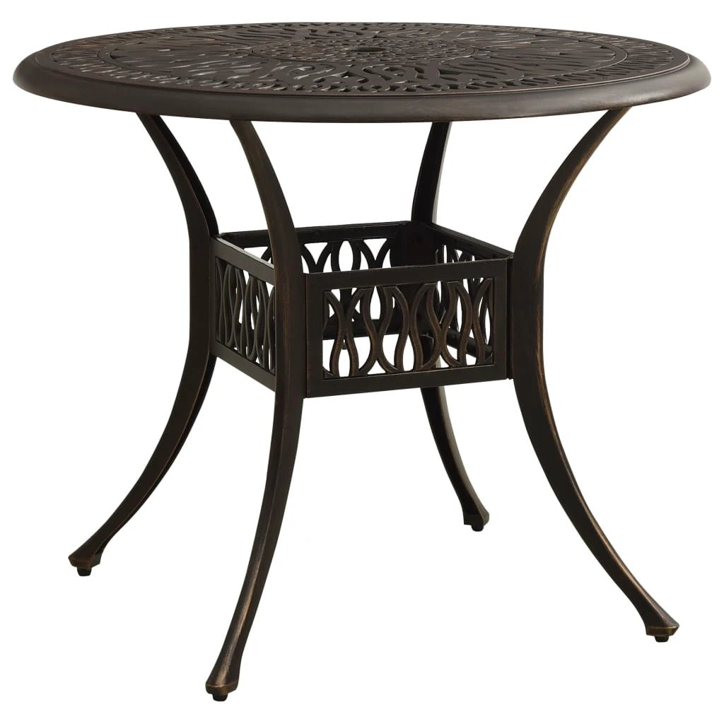 vidaXL vidaXL Garden Table Bronze 78x78x72 cm Cast Aluminium - Garden Table