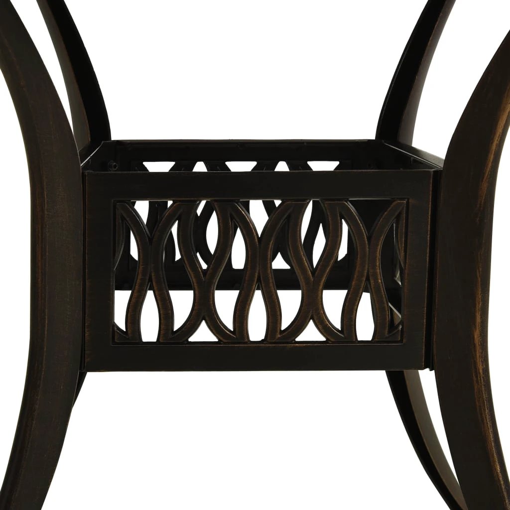 vidaXL vidaXL Garden Table Bronze 78x78x72 cm Cast Aluminium - Garden Table