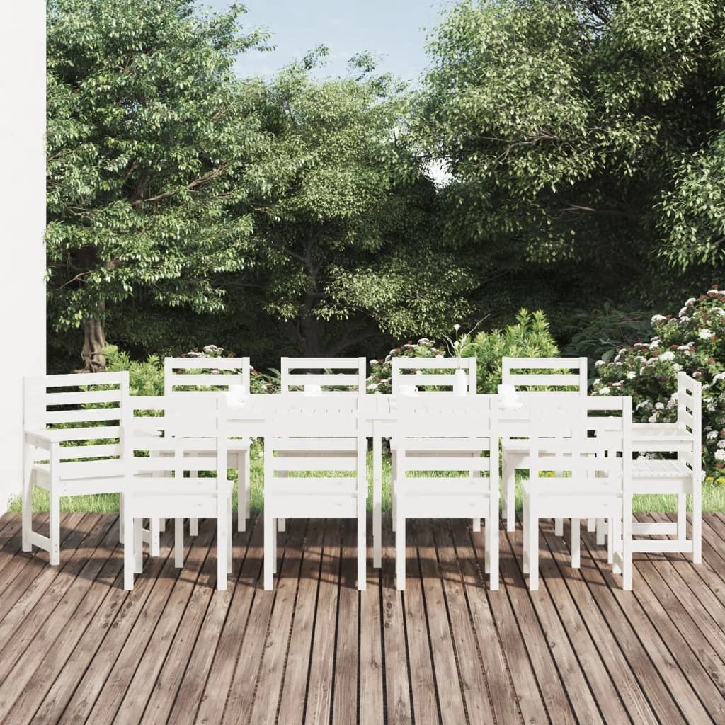 VidaXL Garden Dining Set 11 Piece Solid Pine Outdoor Patio by vidaXL