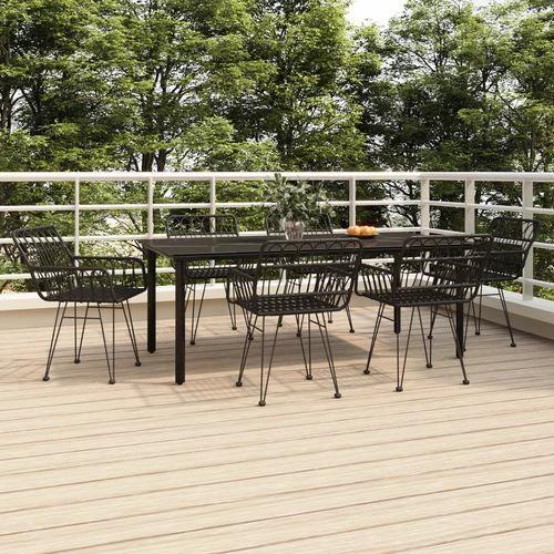 vidaXL 7 Piece Garden Dining Set with Weather Resistant Poly Rattan for Outdoor Entertaining by vidaXL