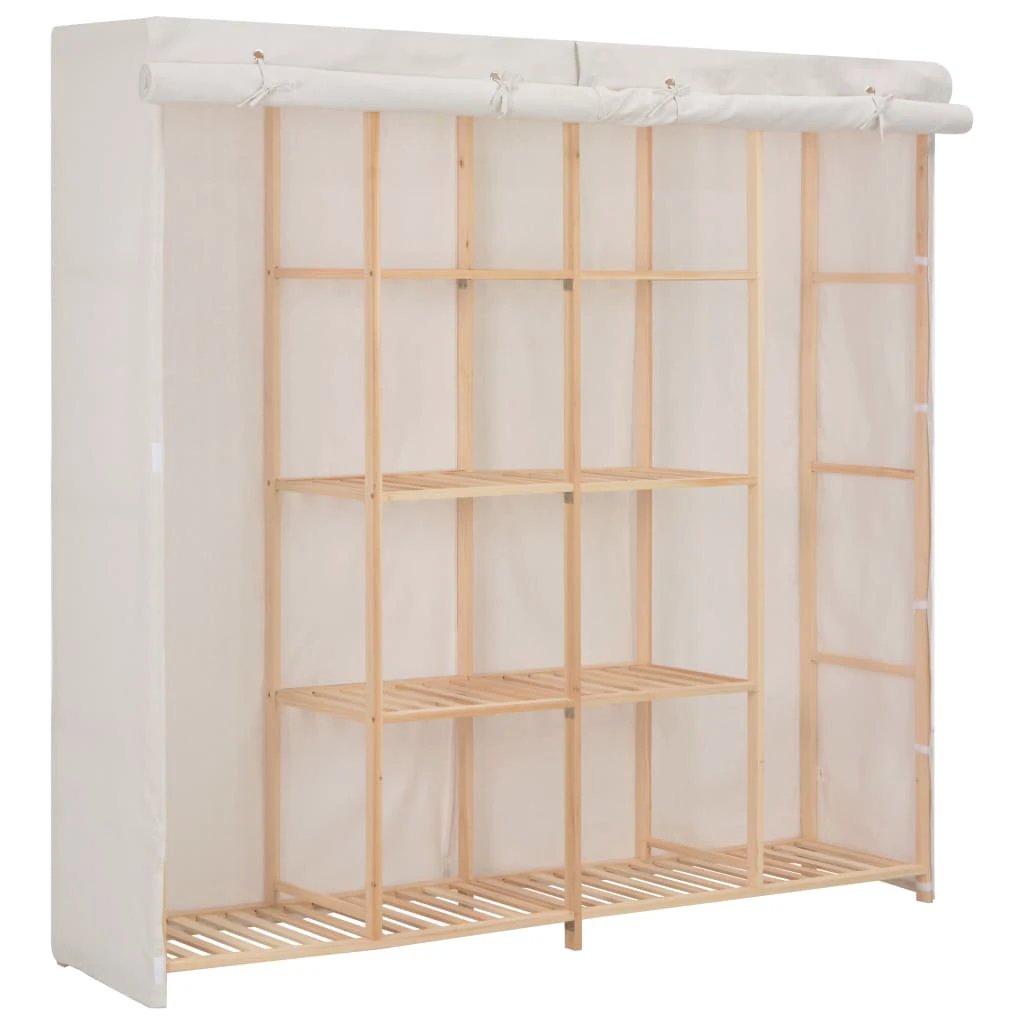 vidaXL vidaXL Wardrobe White 173x40x170 cm Fabric - Uncategorized Wardrobe