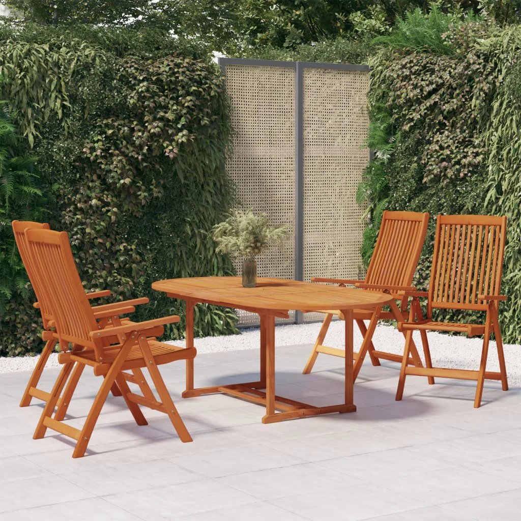 vidaXL VidaXL 5 Piece Garden Dining Set Eucalyptus Patio - Garden Set