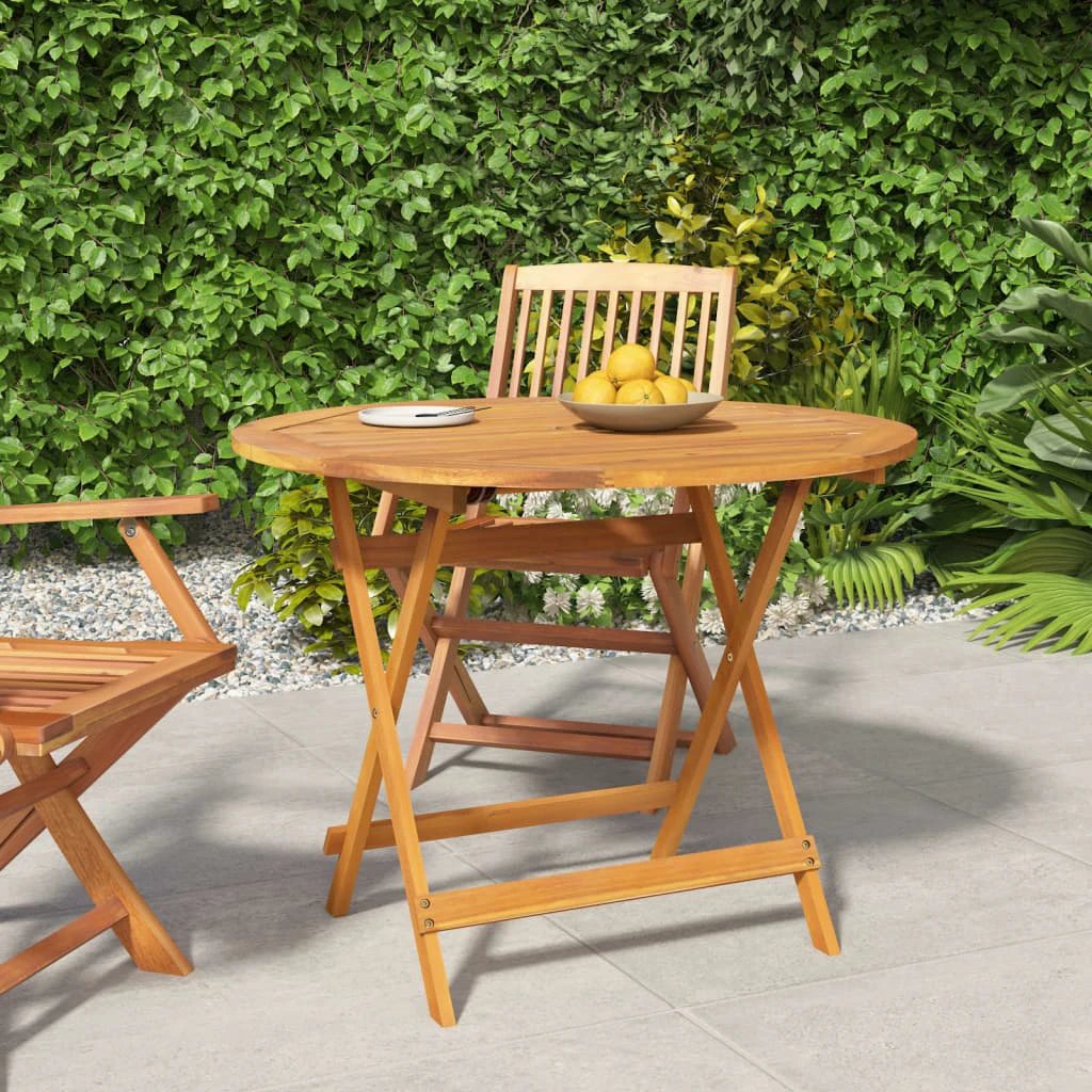 vidaXL Folding Garden Table 60x75 cm Solid Acacia Wood by vidaXL
