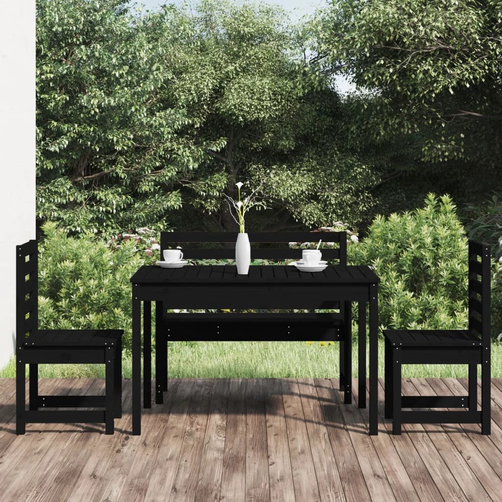 VidaXL Garden Dining Set 4 Piece Solid Pine Wood Outdoor by vidaXL