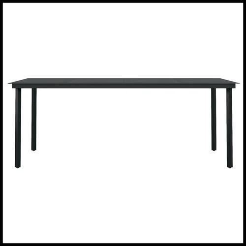 vidaXL vidaXL 5 Piece Garden Dining Set Black Cotton Rope and Steel - Garden Set