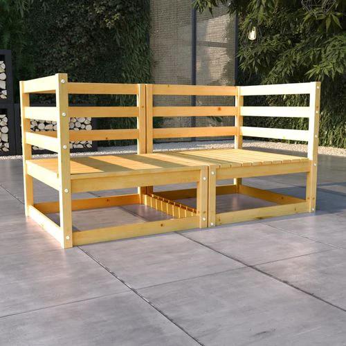 vidaXL Garden 2-Seater Sofa Solid Pinewood Modular Design for Outdoor Relaxation by vidaXL
