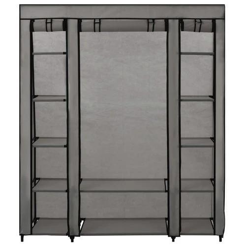 vidaXL vidaXL Portable Wardrobe 150x45x176 cm with Compartments and Rods Cream Fabric for Space-Saving Clothing Storage - Wardrobe