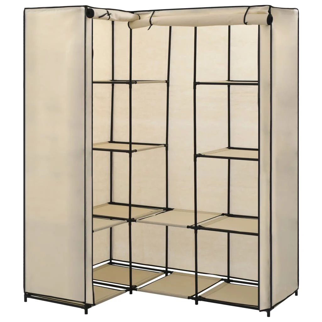 VidaXL Corner Wardrobe 130x87x169 Iron Frame Bedroom by vidaXL