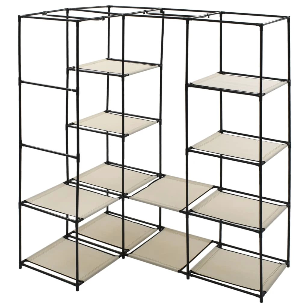 VidaXL Corner Wardrobe 130x87x169 Iron Frame Bedroom by vidaXL