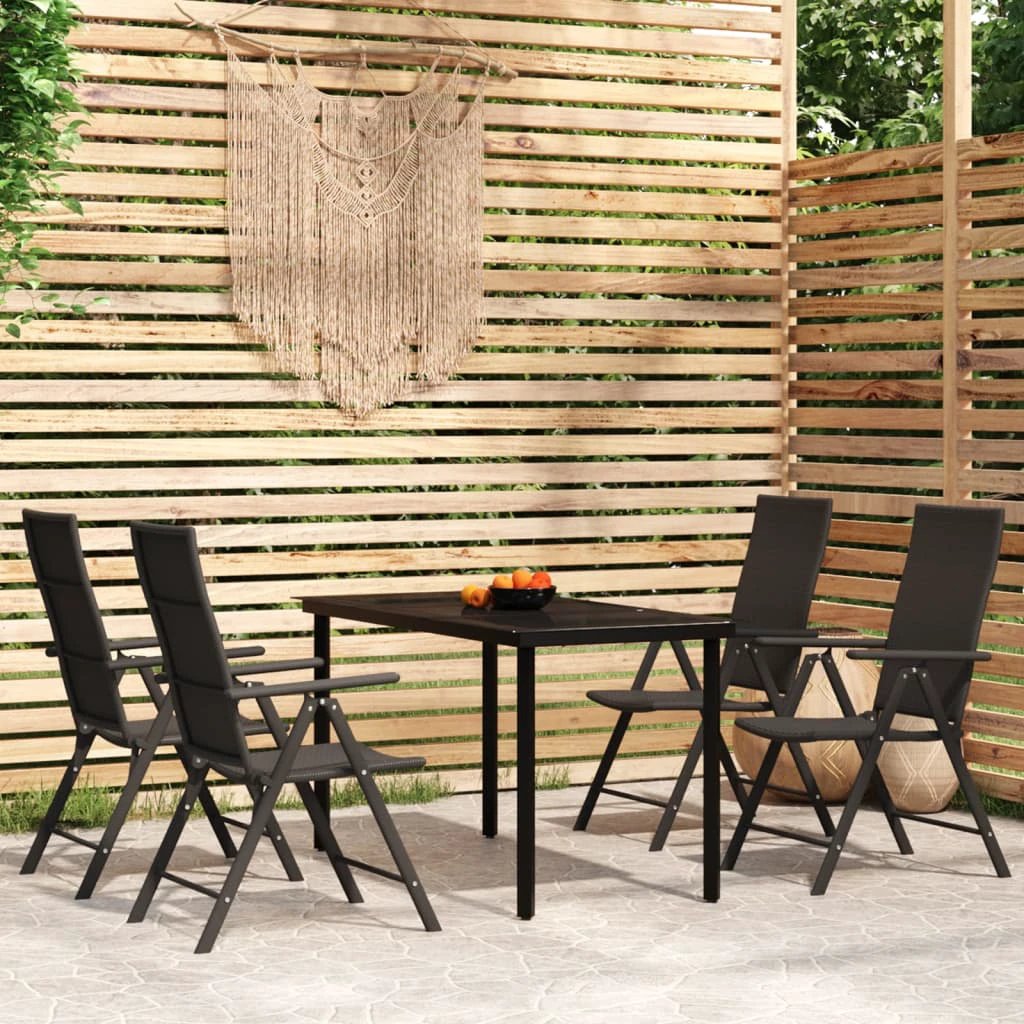 vidaXL VidaXL 5Pc Garden Dining Set PolyRattan Outdoor - Garden Set