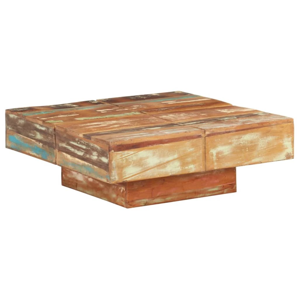 VidaXL Coffee Table 80x80x28 Cm Solid Mango Wood Durable Tropical Hardwood Living Room by vidaXL