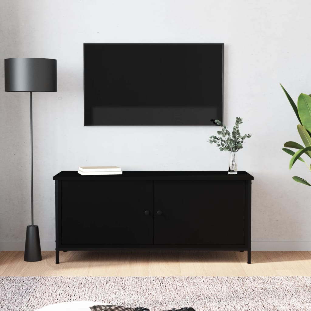 vidaXL VidaXL TV Cabinet with Doors 102x35x45 cm Engineered Wood for Living Room Media Center - TV Unit