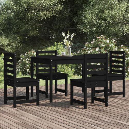 vidaXL VidaXL 5 Piece Garden Dining Set 121x82.5x76 cm Solid Pine Wood Rustic Outdoor Patio Furniture - Garden Set