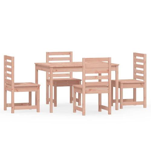 vidaXL VidaXL 5 Piece Garden Dining Set 121x82.5x76 cm Solid Pine Wood Rustic Outdoor Patio Furniture - Garden Set