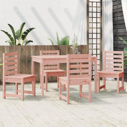 vidaXL VidaXL 5 Piece Garden Dining Set 121x82.5x76 cm Solid Pine Wood Rustic Outdoor Patio Furniture - Garden Set