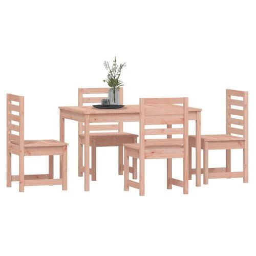 vidaXL VidaXL 5 Piece Garden Dining Set 121x82.5x76 cm Solid Pine Wood Rustic Outdoor Patio Furniture - Garden Set