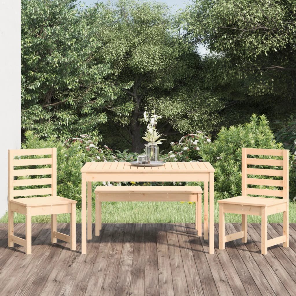 vidaXL VidaXL Garden Dining Set 4 Piece Solid Pine Outdoor - Garden Set
